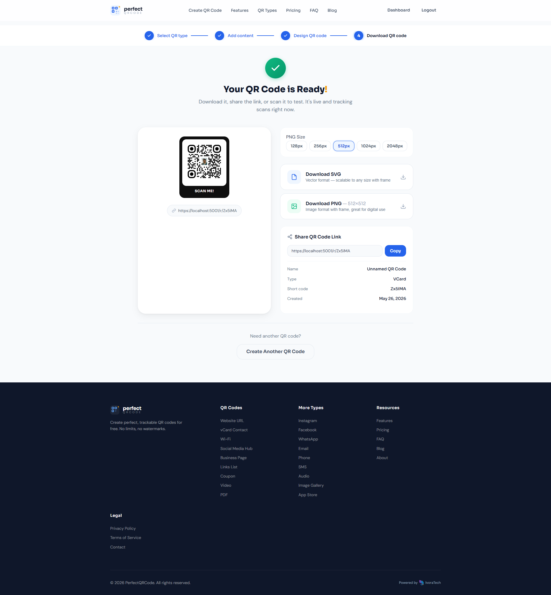 QR Code Download Page